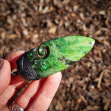 Natural Jade Toki Niho Pendant Necklace (N1207)