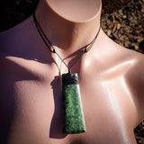 NZ Greenstone Pounamu Toki Pendant Necklace (N1039)