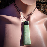NZ Greenstone Pounamu XL Toki Pendant Necklace (N1008)