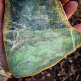 681g Raw Nephrite Jade Carving Slice (R14B694)