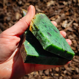 781g Raw Nephrite Jade Carving Slices (R14B784)