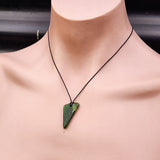 Natural Greenstone Pendant Necklace (AJJC2475)