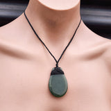 Nephrite Greenstone Patu Pendant Necklace (N329)