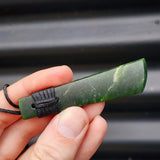 NZ Greenstone Pounamu Toki Pendant Necklace (N169)