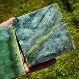 984g Raw Nephrite Jade Carving Slices Jade Slabs (R14B809)