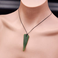 Natural Greenstone Pendant Necklace (AJJC2397)