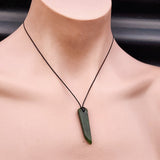 Natural Greenstone Pendant Necklace (AJJC2477)