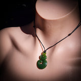 NZ Greenstone / Pounamu Infinity Koru Pendant Necklace (N685)