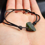 NZ Greenstone Pounamu One Off Macrame Anklet (1A3-775)
