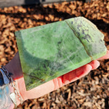 546g Raw Nephrite Jade Carving Slice (R14B637)