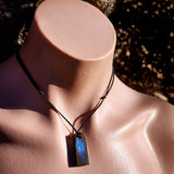 Australian Boulder Opal Freeform Pendant Necklace (N1052)