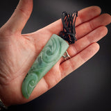 Natural Jade Koru Niho Pendant Necklace (N2198)