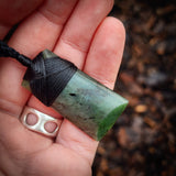 NZ Greenstone Pounamu Toki Pendant Necklace (N933)
