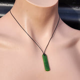 Natural Greenstone Pendant Necklace (AJJC2454)