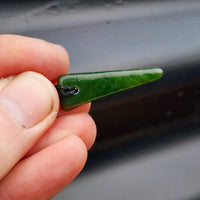 Natural Greenstone Pendant Necklace (AJJC2392)