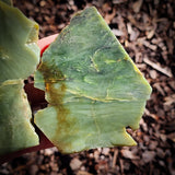 822g Raw Nephrite Jade Carving Slices (R14B771)