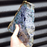 1.75kg Natural Iolite with Green Tourmaline Carving Slice (R14B476)