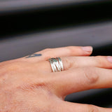 (R) Handmade Solid Sterling Silver Multilayer Ring