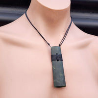 NZ Greenstone Pounamu Toki Pendant Necklace (N336)