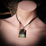 NZ Obay Stone / Polychrome Schist Toki Pendant Necklace (N760)
