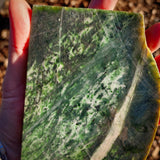 598g Raw Nephrite Jade Carving Slice (R14B730)