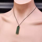 Natural Greenstone Pendant Necklace (AJJC2478)