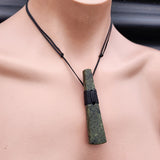 NZ Greenstone Pounamu Toki Pendant Necklace (N289)