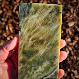 449g Raw Nephrite Jade Carving Slice (R14B728)