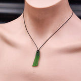 Natural Greenstone Pendant Necklace (AJJC2431)