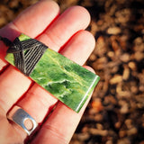 NZ Greenstone Pounamu Toki Pendant Necklace (N976)