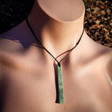 NZ Greenstone Pounamu Toki Pendant Necklace (N1015)
