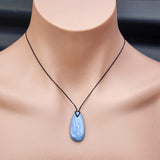 Natural Kyanite Oval Pendant Necklace (1BBB231)