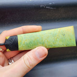 NZ Greenstone Pounamu Toki Pendant Necklace (N423)