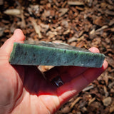 488g Raw Nephrite Jade Carving Slice (R14B777)