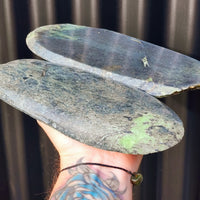 1170g Raw New Zealand Greenstone / Pounamu Carving Slices (R14B247)