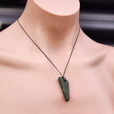 Natural Greenstone Pendant Necklace (AJJC2469)