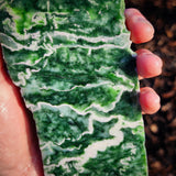 581g Raw Nephrite Jade Carving Slice (R14B698)