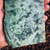 734g Raw Nephrite Jade Carving Slice (R14B676)