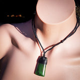 NZ Greenstone Pounamu Toki Pendant Necklace (N949)