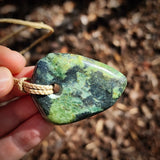 Natural Jade Freeform Pendant Necklace (N1172)