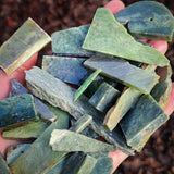501g Raw NZ Greenstone Pounamu Carving Slices / Offcuts (R14B648)
