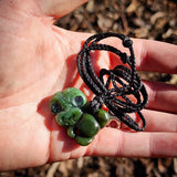 Natural Jade Small Tiki Pendant Necklace (N1149)