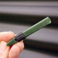 NZ Greenstone Pounamu Toki Pendant Necklace (N204)