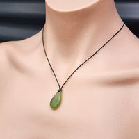 Natural Nephrite Greenstone Pendant Necklace (1BBB198)