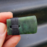 NZ Greenstone Pounamu Toki Pendant Necklace (N371)