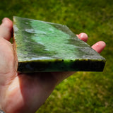 674g Raw Nephrite Jade Carving Slice Jade Slab (R14B812)