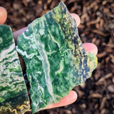 627g Raw Nephrite Jade Carving Slices (R14B682)