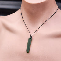 Natural Greenstone Pendant Necklace (AJJC2432)