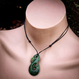 NZ Greenstone Pounamu Manaia Pendant Necklace (N936)