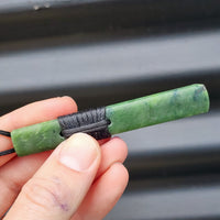 NZ Greenstone Pounamu Toki Pendant Necklace (N167)